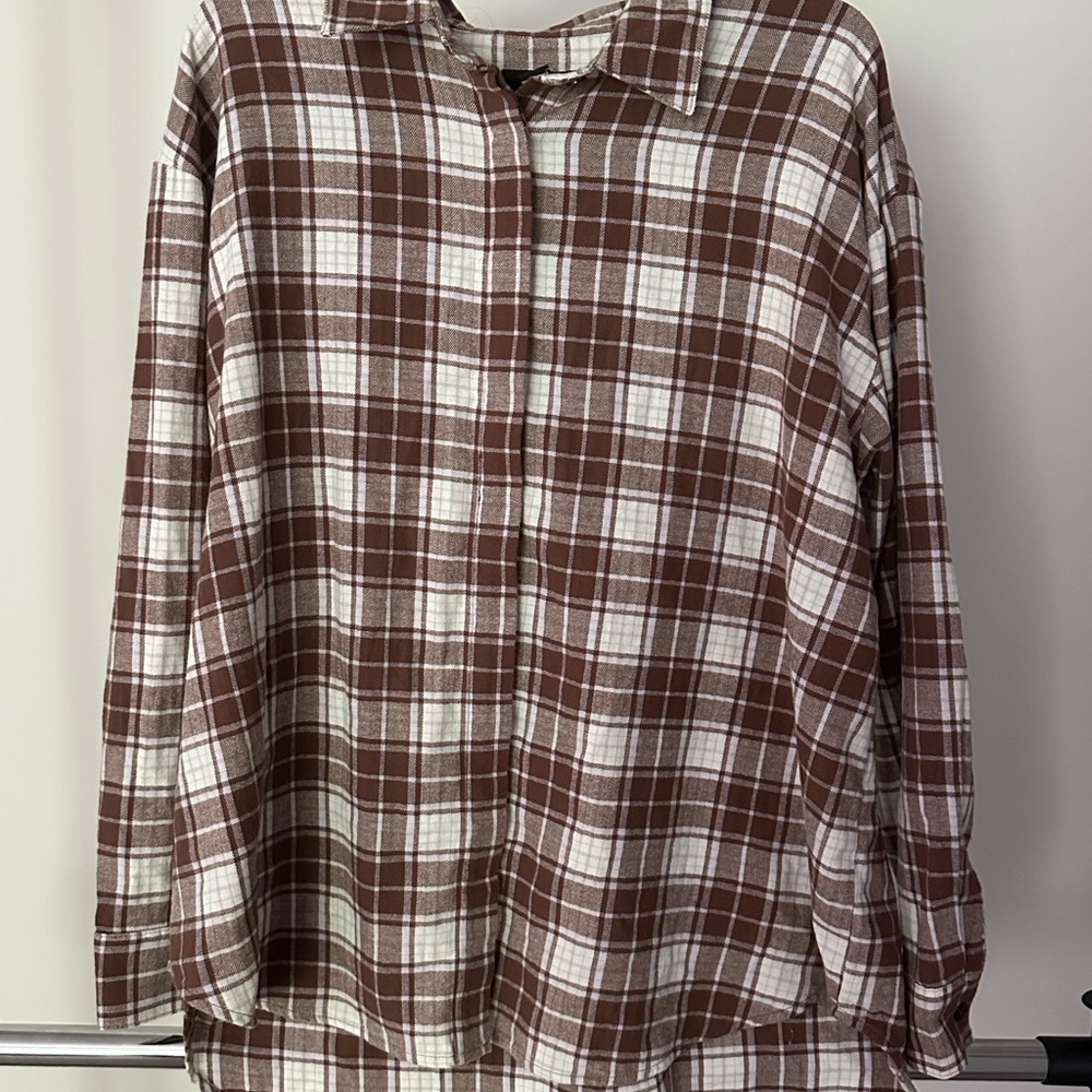 Brown Plaid Men's Shirt